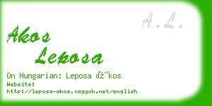 akos leposa business card